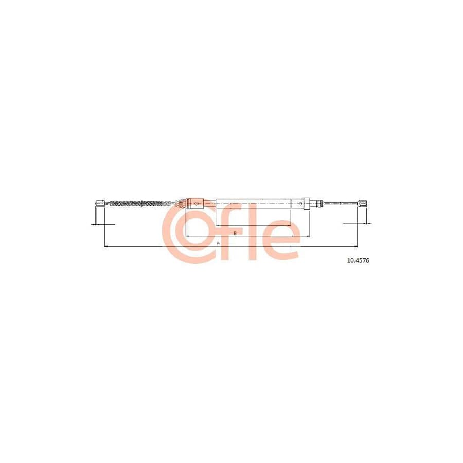 Cofle 92.10.4576 Hand Brake Cable for Citroen Xsara