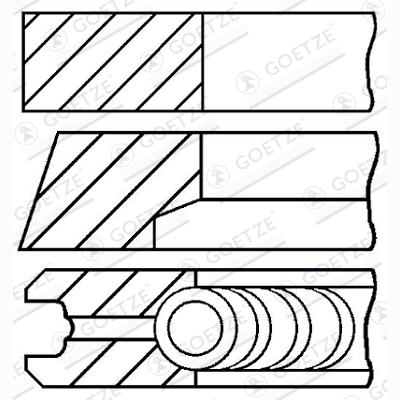 GOETZE 08-743200-00 Piston Ring Kit