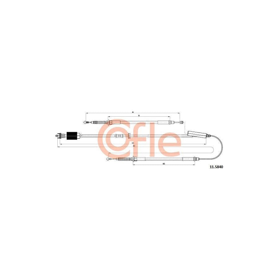Cofle 92.11.5840 Hand Brake Cable for Opel Astra J Gtc (P10)
