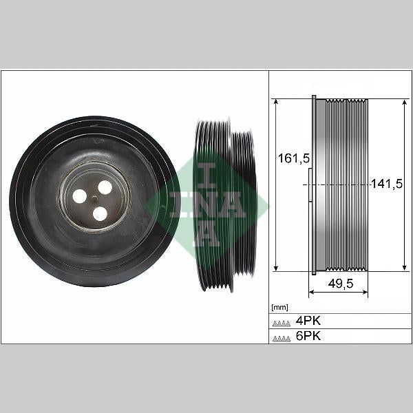 INA 544016610 Crankshaft Belt Pulley