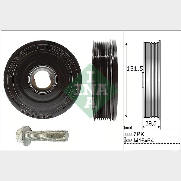 INA 544017720 Crankshaft Belt Pulley Set