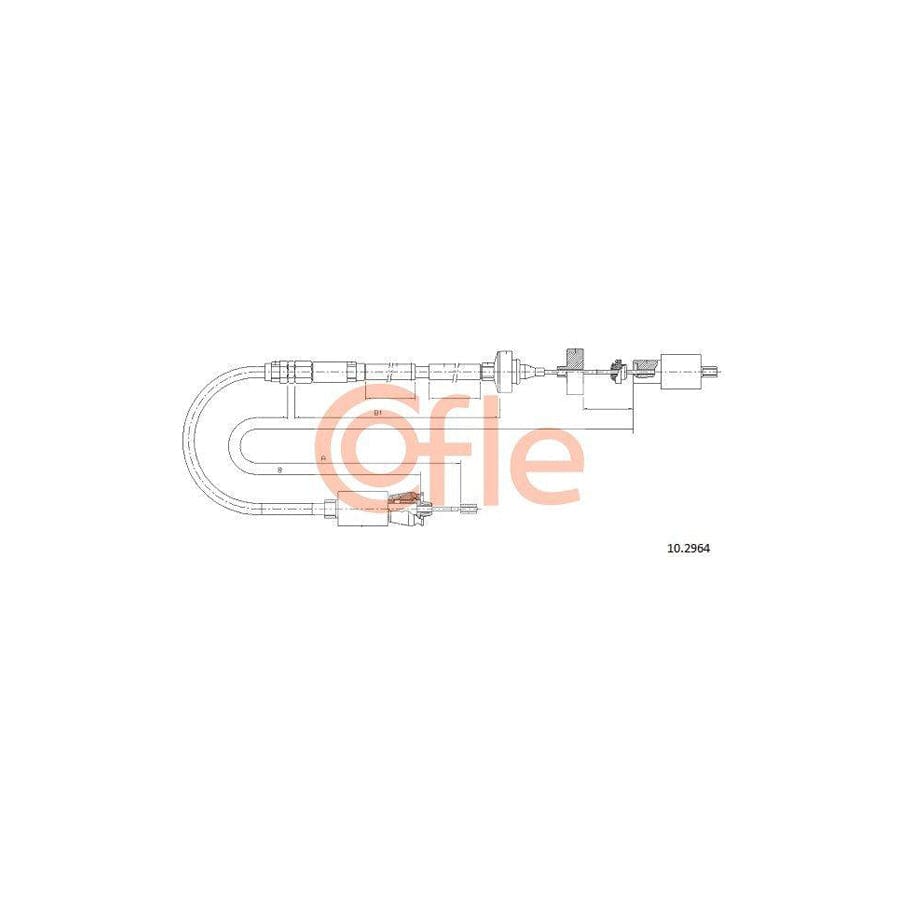 Cofle 10.2964 Clutch Cable for Renault Laguna