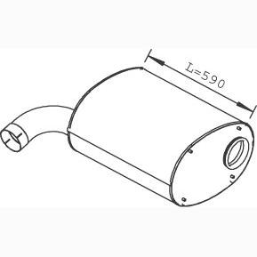 DINEX DIN28456 Centre/Rear Muffler