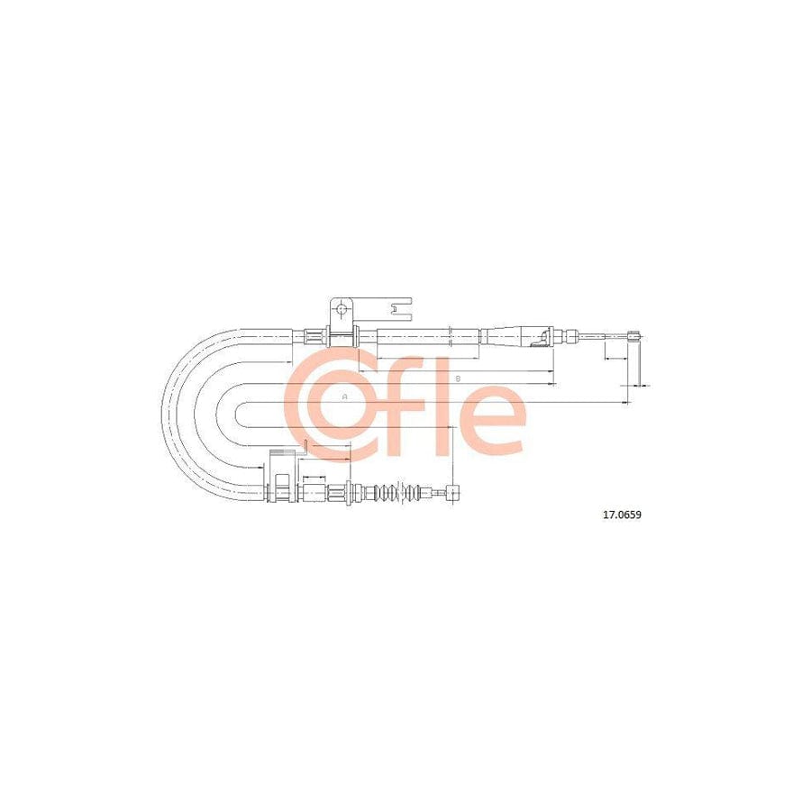 Cofle 17.0659 Hand Brake Cable for Mazda 323