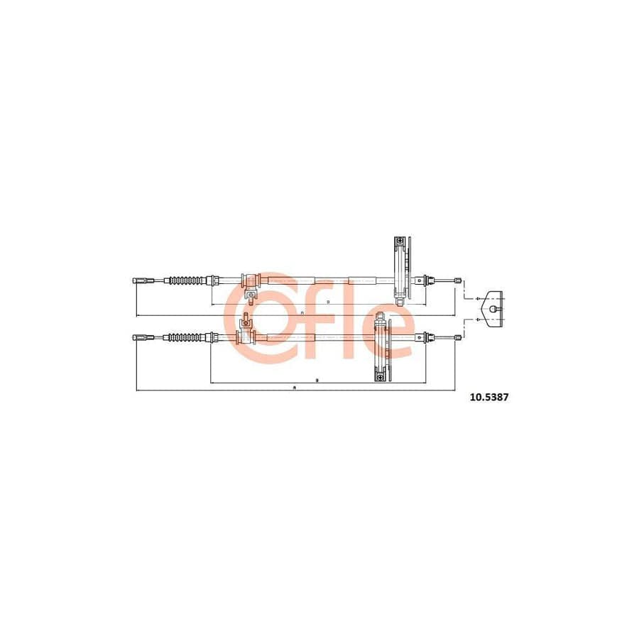 Cofle 10.5387 Hand Brake Cable for Ford Focus