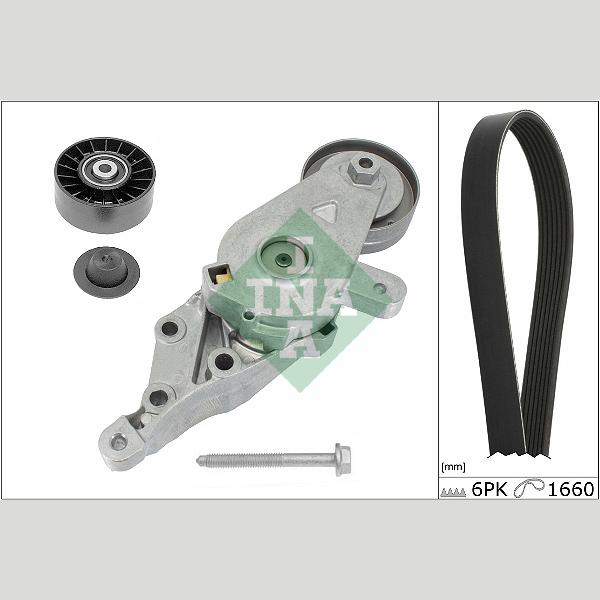 INA 529049110 V-Ribbed Belt Set