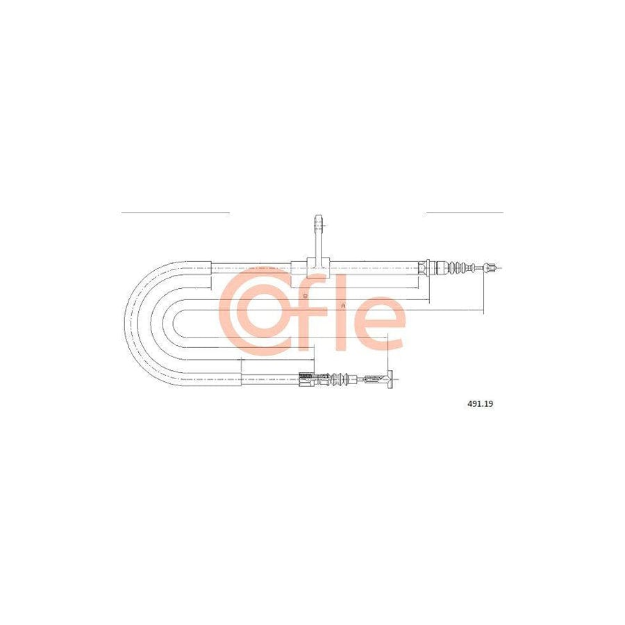 Cofle 491.19 Hand Brake Cable for Fiat Multipla (186)