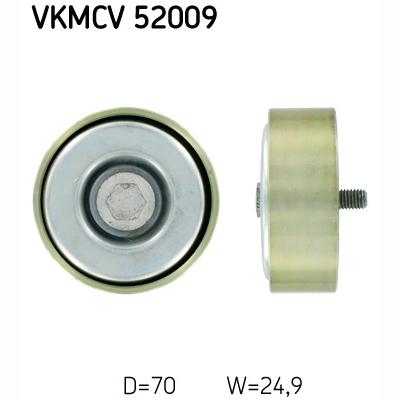 SKF VKMCV52009 V-Ribbed Belt Deflection/Guide Pulley