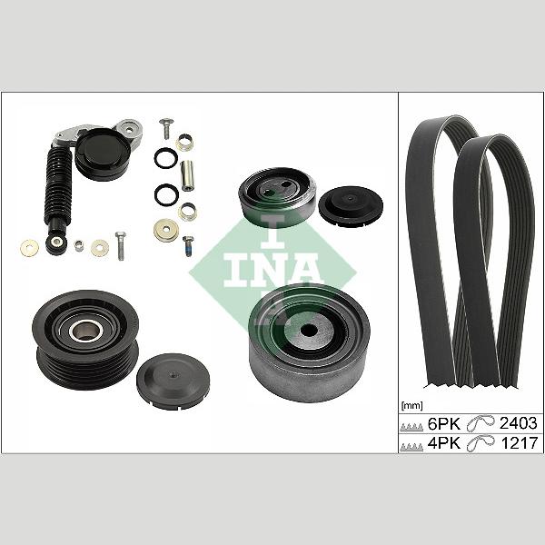 INA 529042410 V-Ribbed Belt Set