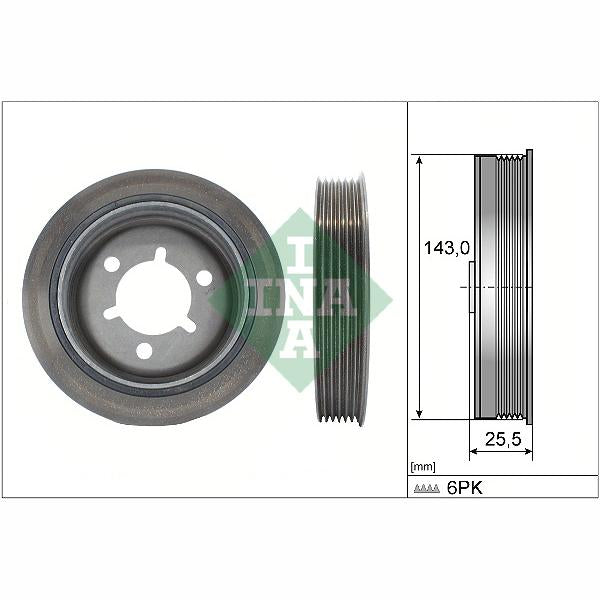 INA 544014510 Crankshaft Belt Pulley