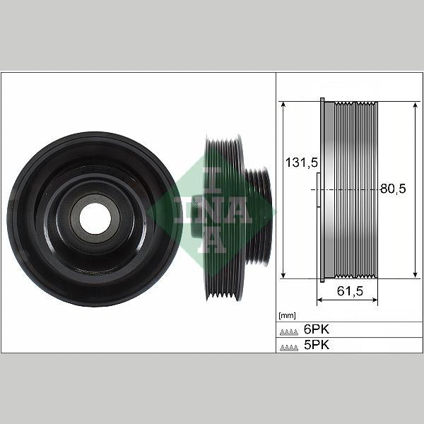 INA 544014110 Crankshaft Belt Pulley