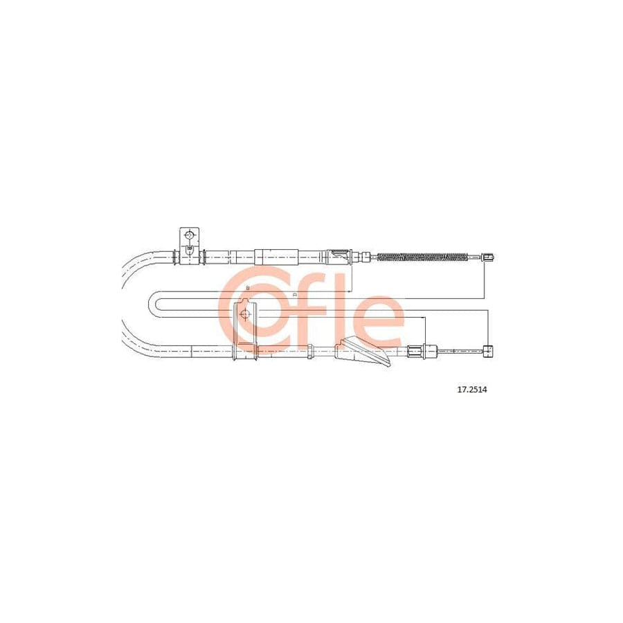 Cofle 17.1510 Hand Brake Cable for Toyota Camry V Saloon (_V3_)