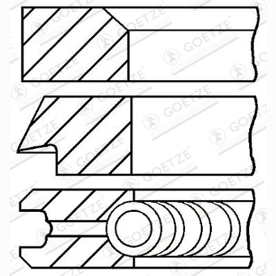 GOETZE 08-109107-00 Piston Ring Kit