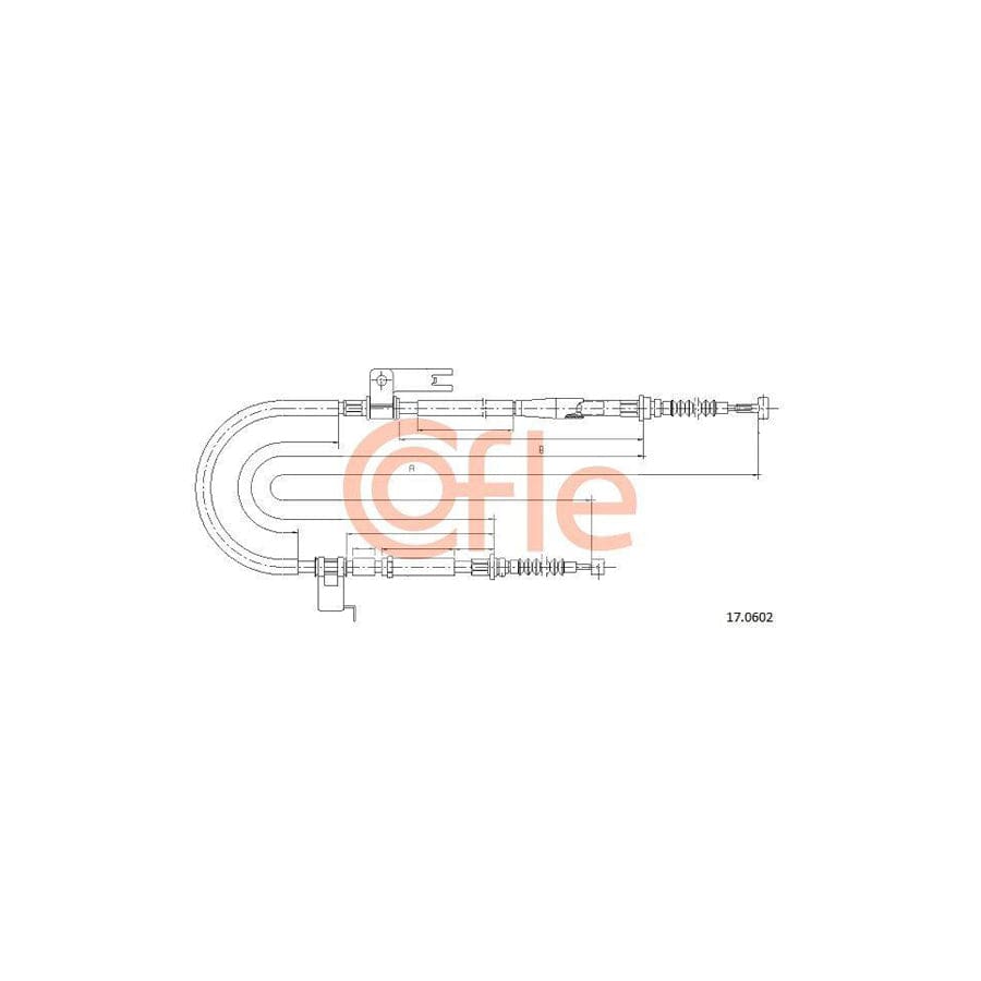 Cofle 92.17.0602 Hand Brake Cable for Mazda 626 V Estate (Gw)