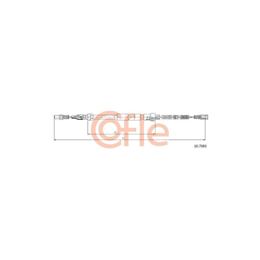 Cofle 10.7383 Hand Brake Cable for VW Lt