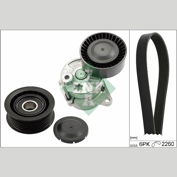 INA 529045010 V-Ribbed Belt Set