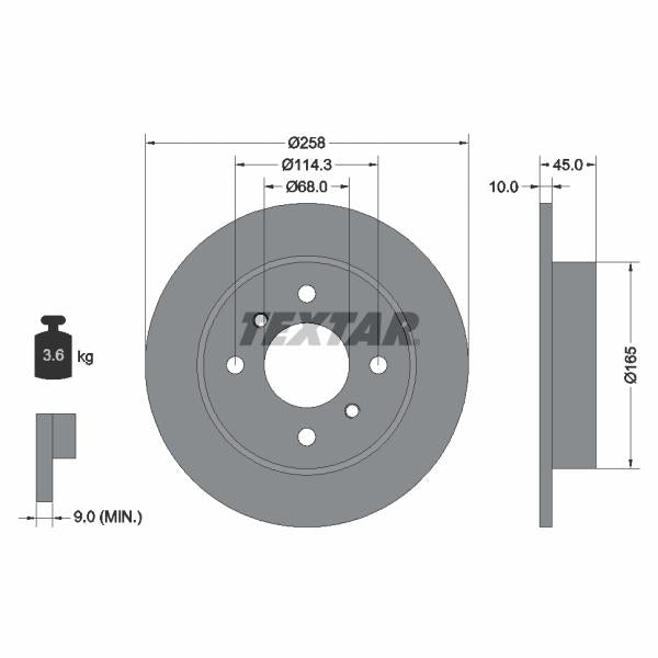 TEXTAR 92056400 Brake Disc
