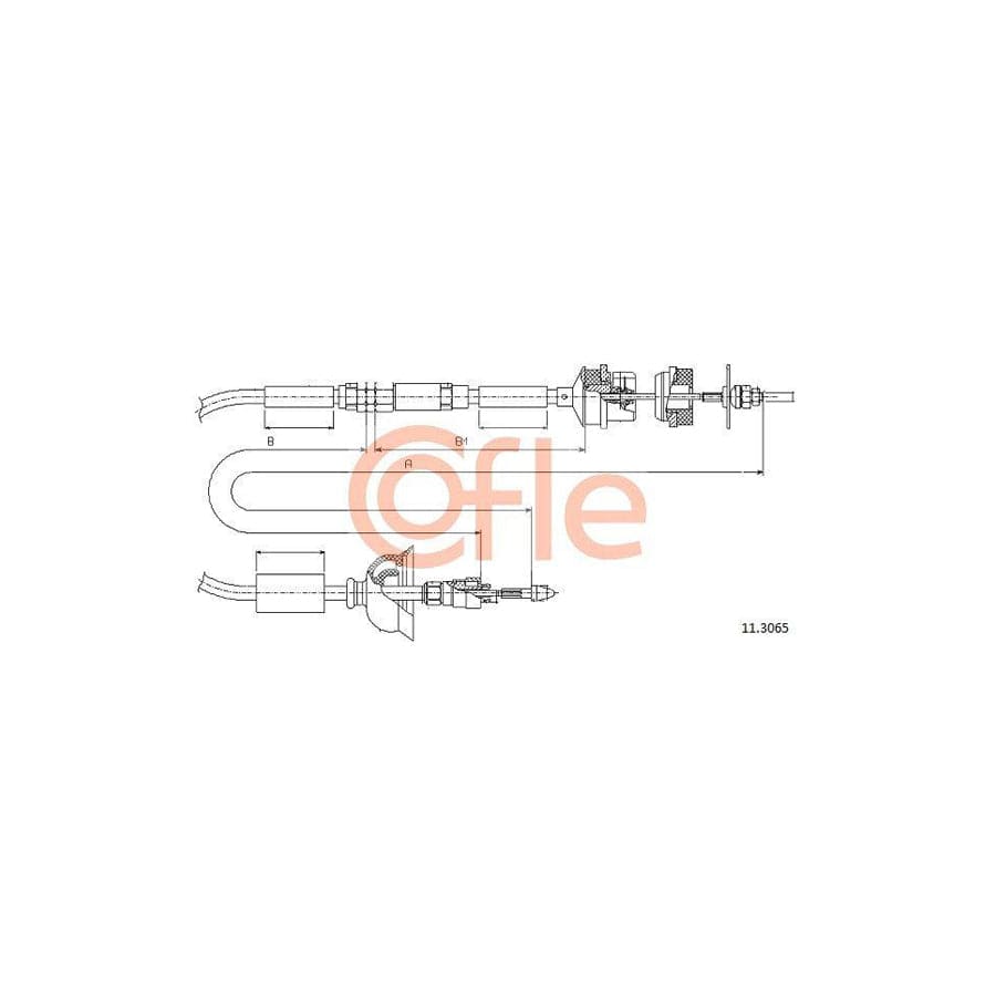 Cofle 11.3065 Clutch Cable for Peugeot 405