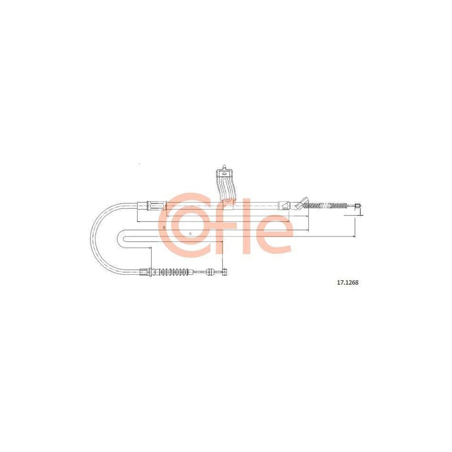 Cofle 92.17.1268 Hand Brake Cable for Toyota Hiace