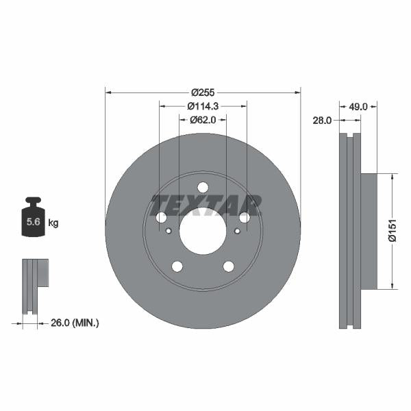 AUGER AUG55356 Brake Caliper Guide Bellow