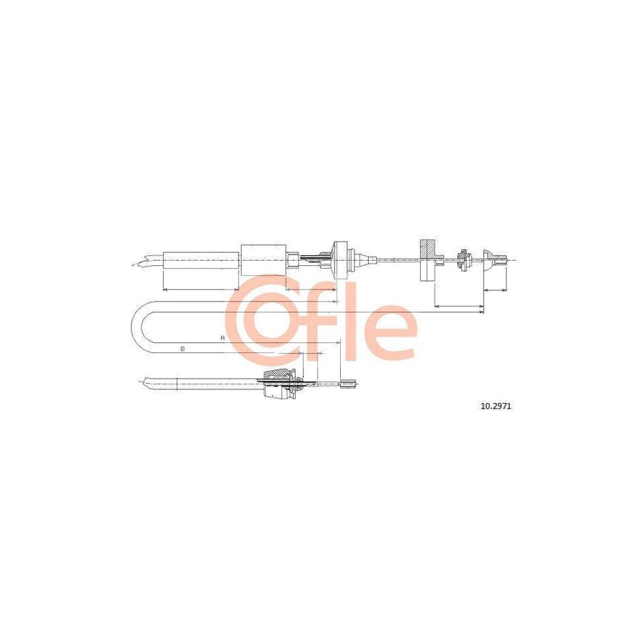 Cofle Bh.Vk033 Brake Hose for VW Beetle Type 1