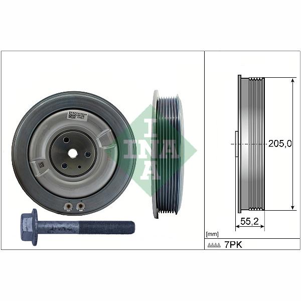INA 544050620 Crankshaft Belt Pulley Set