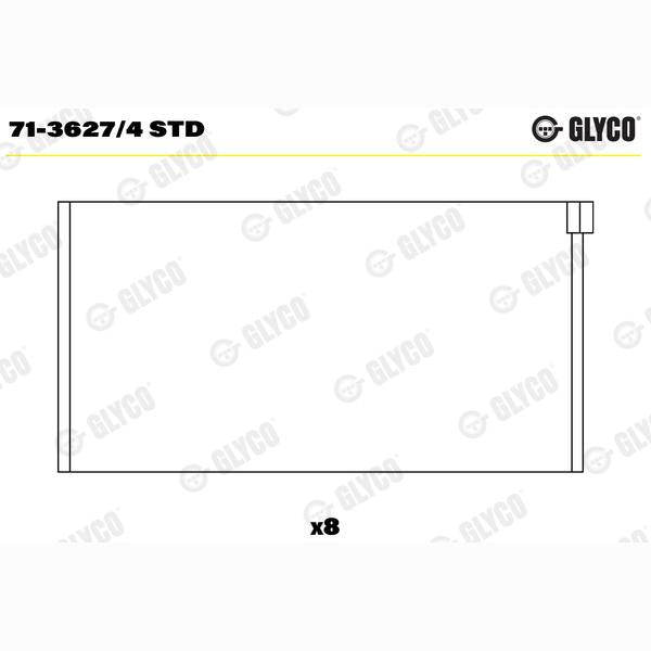 GLYCO 71-3627/4STD Connecting Rod Bearing