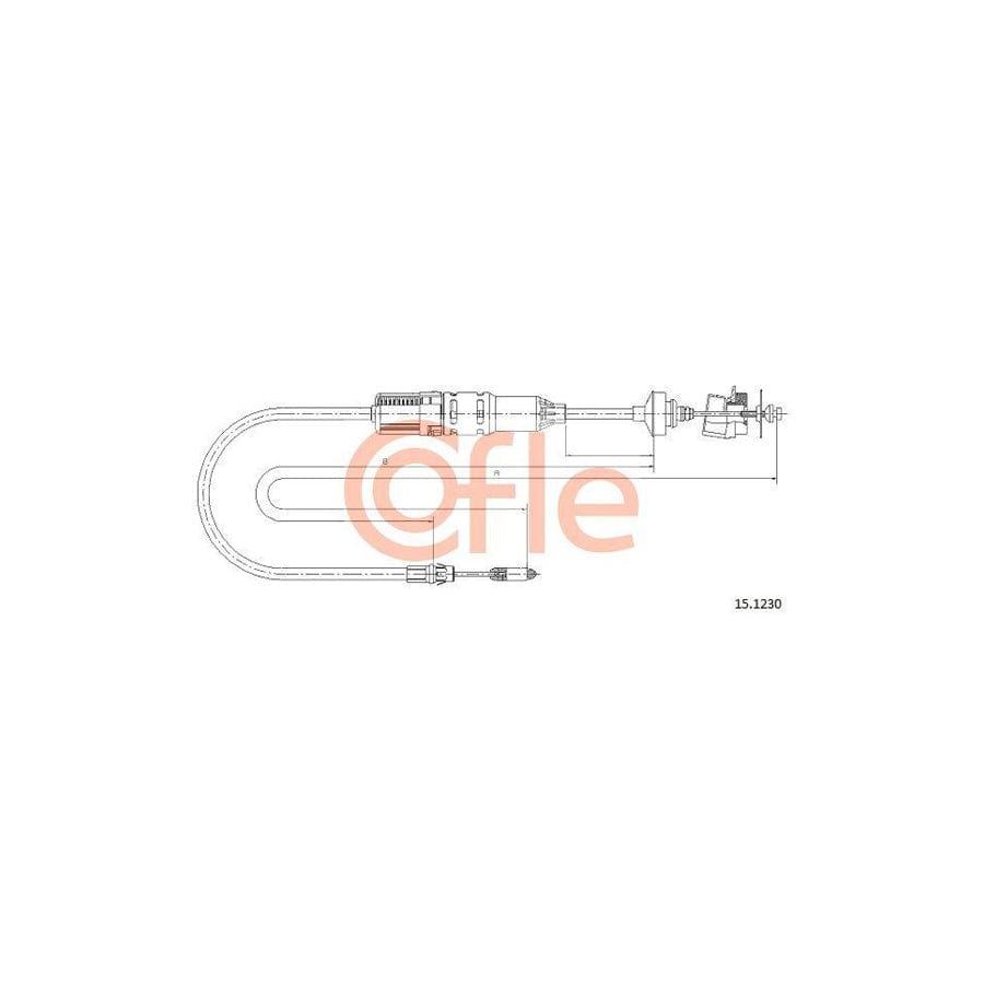 Cofle 15.1230 Clutch Cable for Peugeot 106
