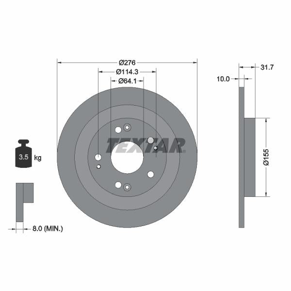 WABCO 8958018704 Brake Caliper Guide Bellow