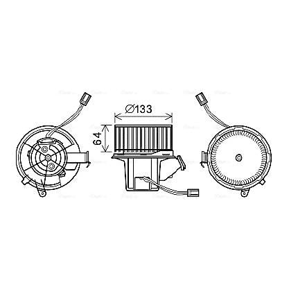 AVA COOLING MS8628AVA Interior Blower Electric Motor