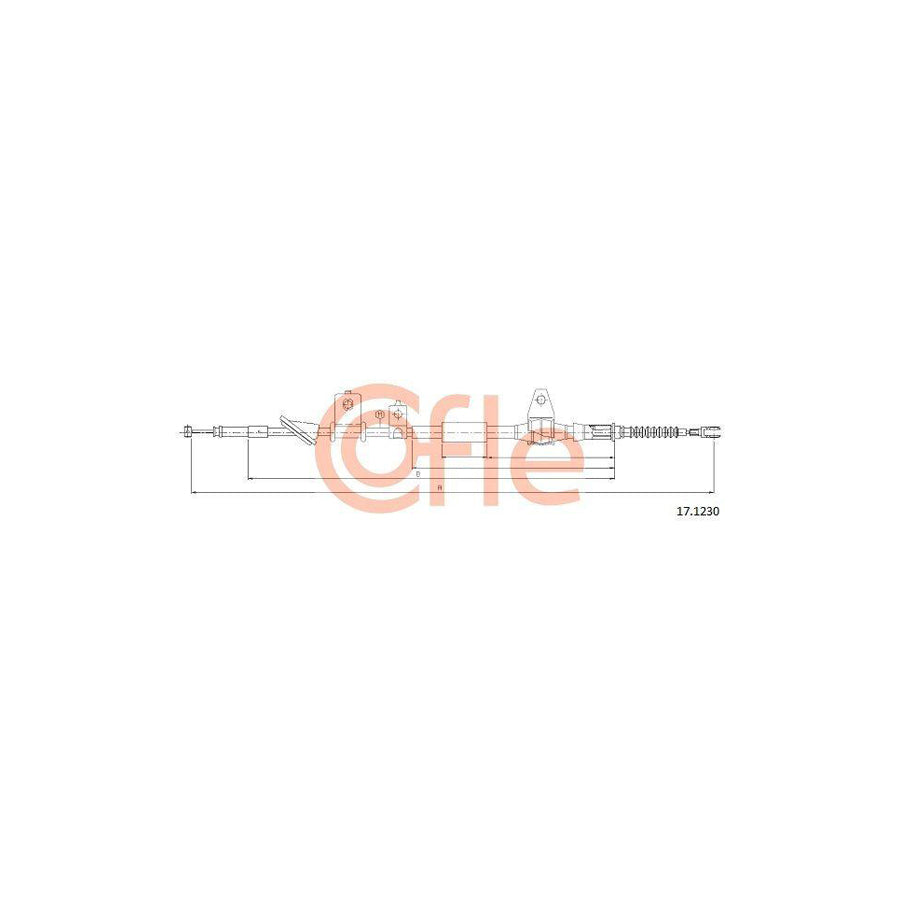 Cofle 92.17.1230 Hand Brake Cable for Toyota Mr2 III Convertible (W30)