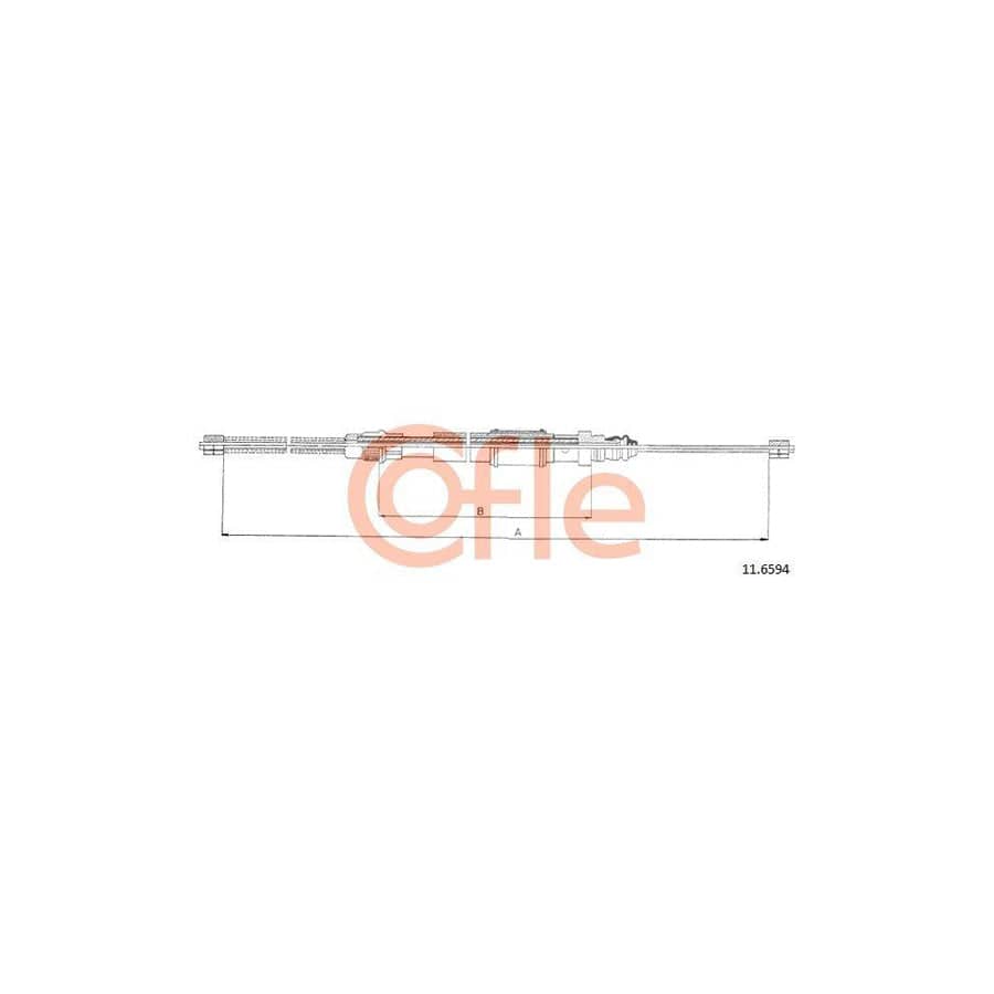 Cofle 92.11.6594 Hand Brake Cable for Renault 19