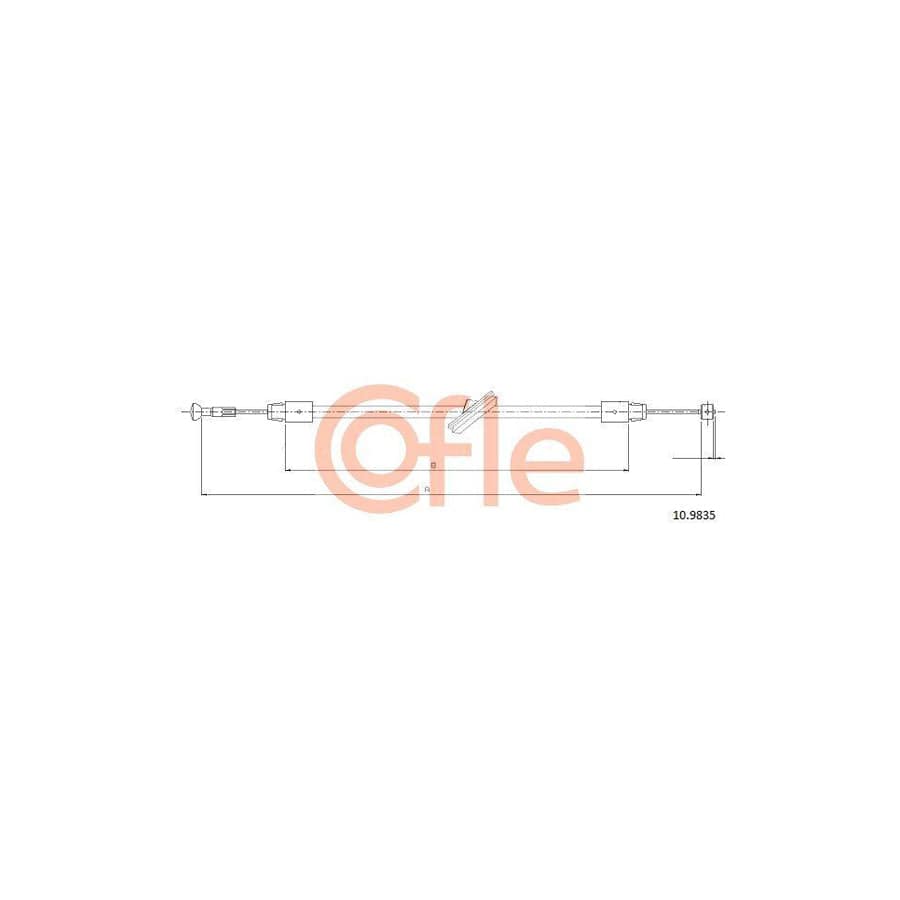 Cofle 92.10.9835 Hand Brake Cable Suitable for Mercedes-Benz Vito