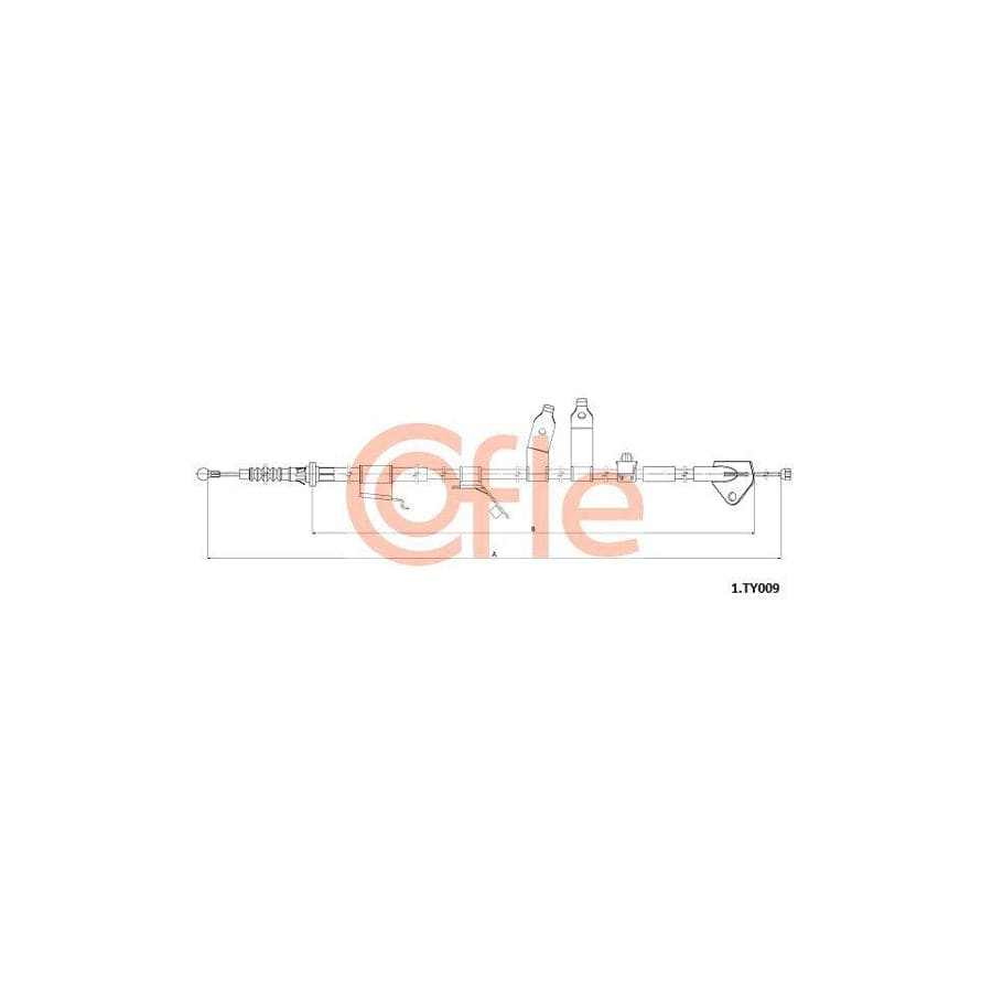 Cofle 92.1.Ty009 Hand Brake Cable