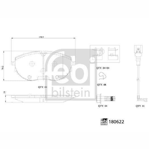 SBP HRK-036 Disc Brake Caliper Repair Kit