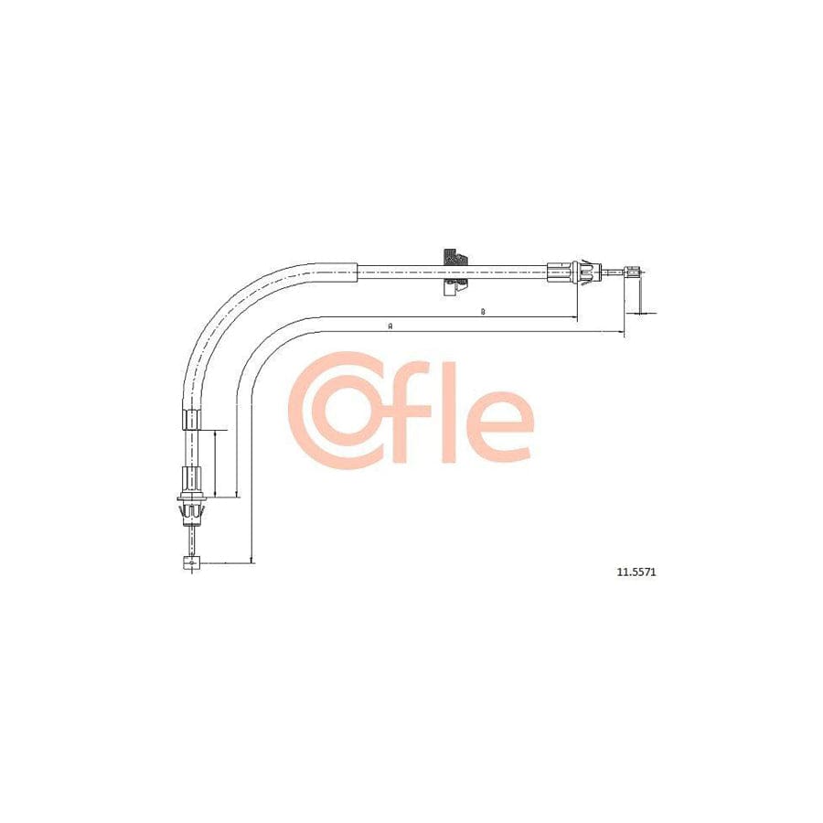 Cofle 92.11.5571 Hand Brake Cable for Ford Transit