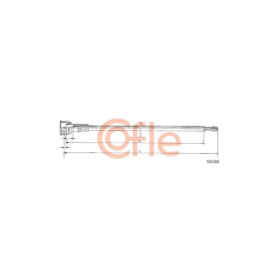 Cofle 10.4564 Hand Brake Cable for Citroen Zx