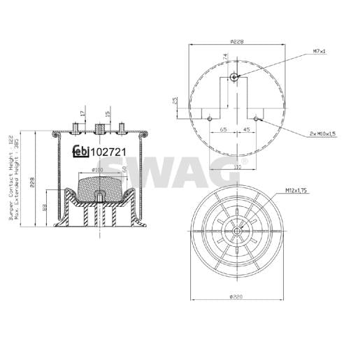 SWAG SW37102721 Air Suspension Bellow