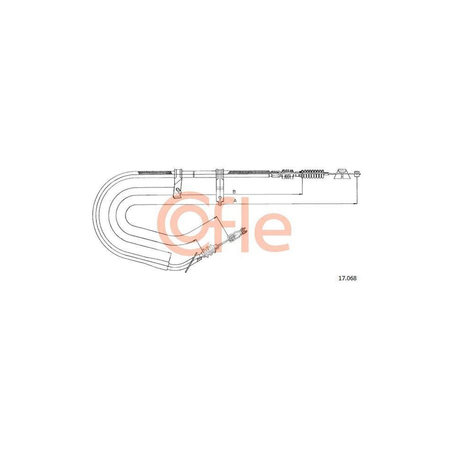 Cofle 17.068 Hand Brake Cable for Mazda 323
