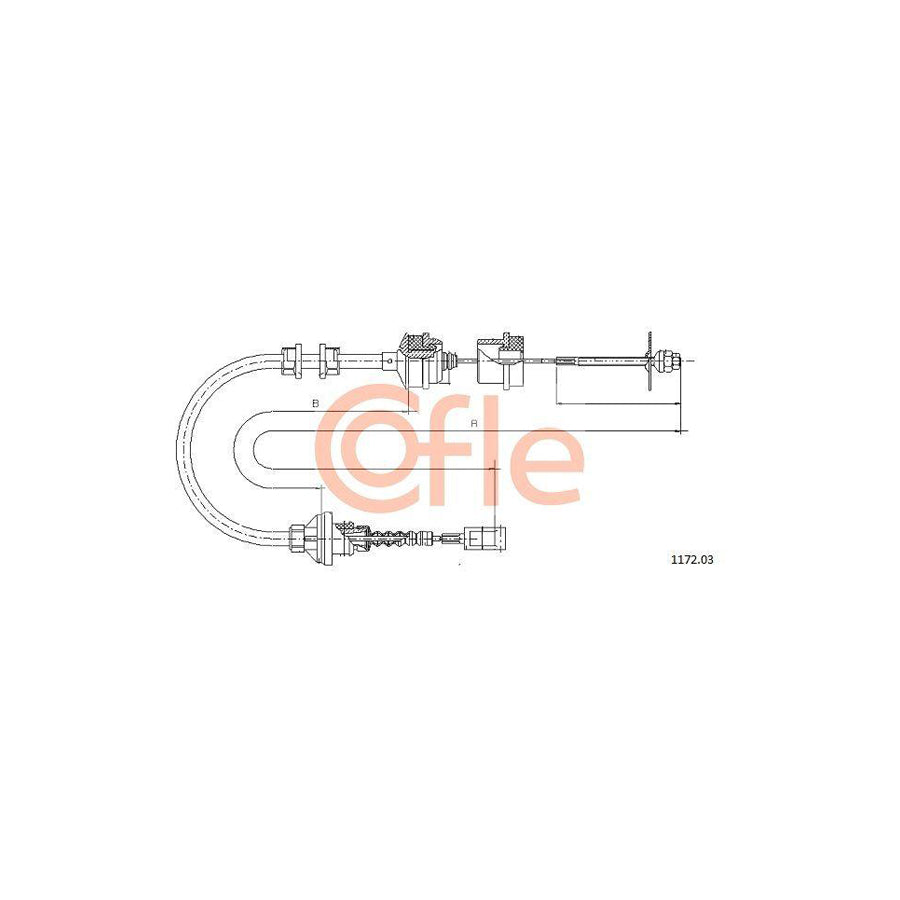 Cofle 1172.03 Clutch Cable for Fiat Ducato