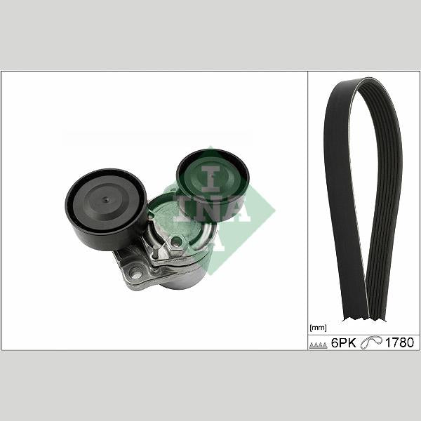 INA 529051010 V-Ribbed Belt Set
