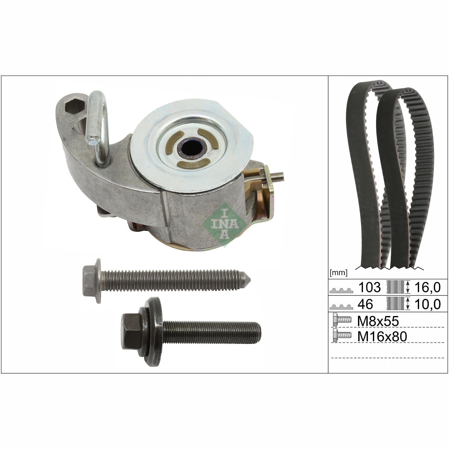 INA 530094510 Timing Belt Set