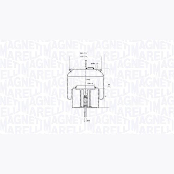 MAGNETI MARELLI 030607020298 Compressed-Air System Air Tank