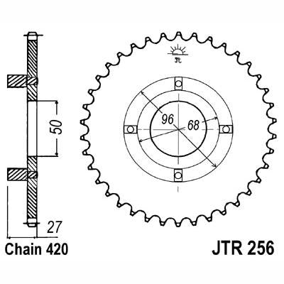 JT JTR256,28 Chain Sprocket