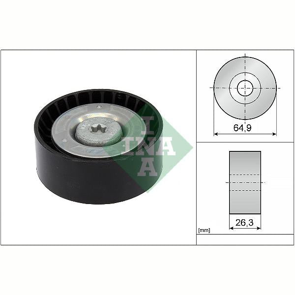 INA 532090510 V-Ribbed Belt Deflection/Guide Pulley