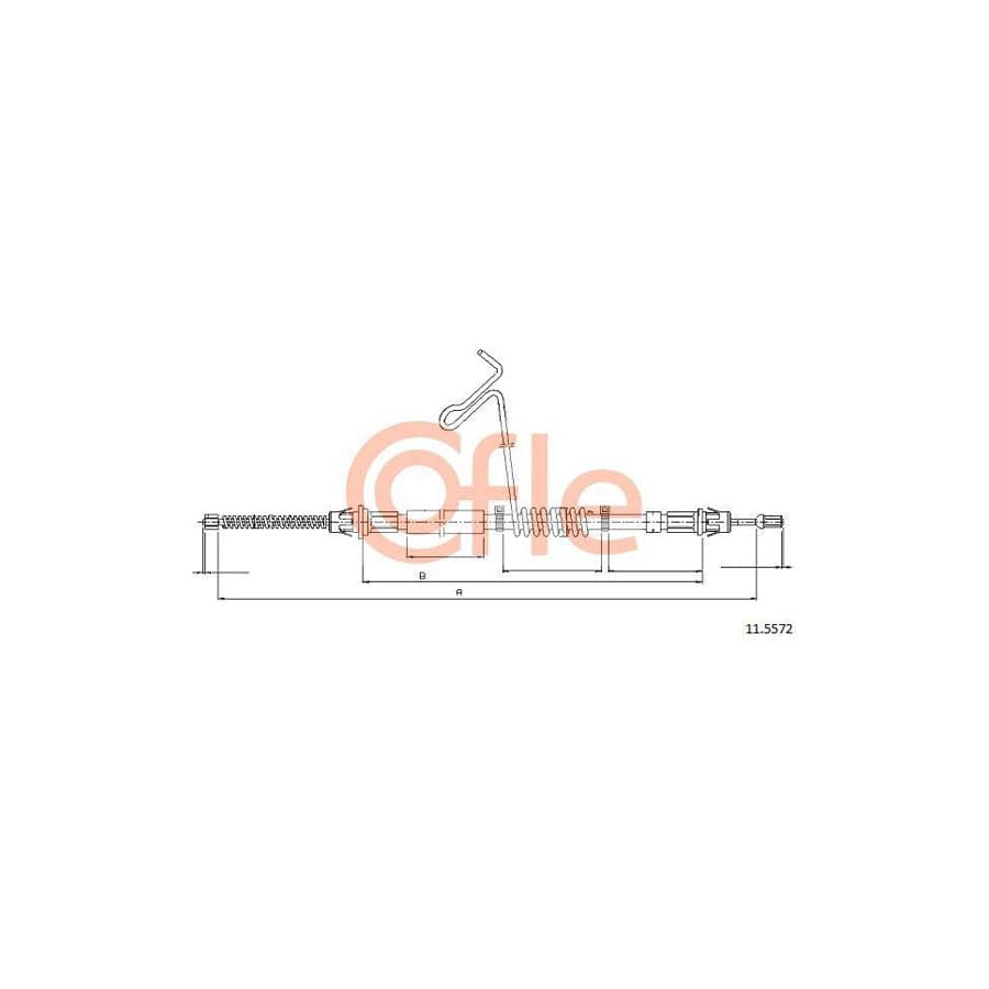 Cofle 11.5572 Hand Brake Cable for Ford Transit