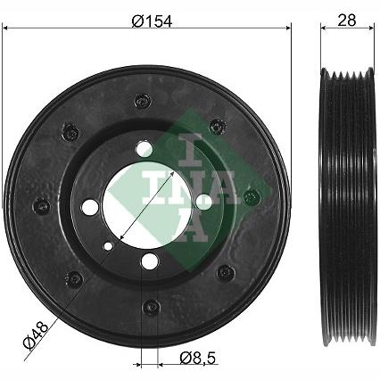 INA 544008110 Crankshaft Belt Pulley