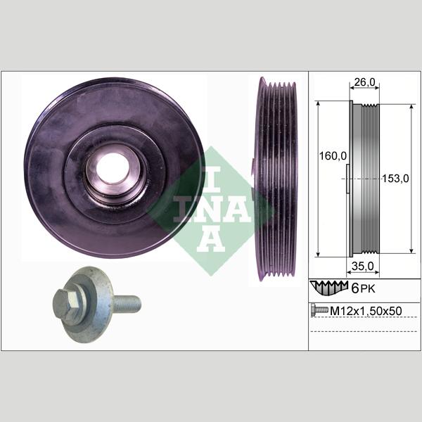 INA 544007920 Crankshaft Belt Pulley