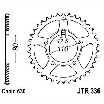 JT JTR336,38 Chain Sprocket