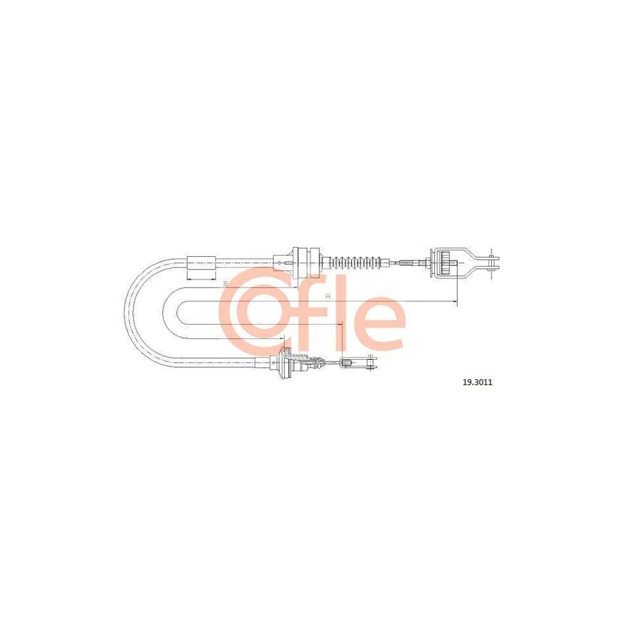 Cofle 19.3011 Clutch Cable for Nissan Micra II Hatchback (K11)
